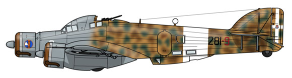 Bombarder Savoia-Marchetti SM.81 de l'Aviació Legionària Italiana