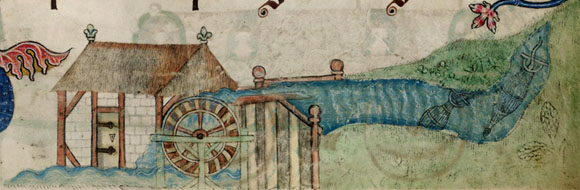 Restitució a vol d'ocell del burg del Mercadal a principi del segle XIV