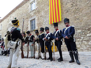 X Festa Reviu els Setges Napoleònics de Girona. Presentació a la plaça de Sant Domènec