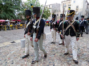 X Festa Reviu els Setges Napoleònics de Girona. Presentació a la plaça de Sant Domènec