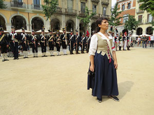 XI Festa Reviu els Setges Napoleònics de Girona. Presentació a la plaça de la Independència