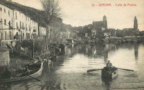 Vista de Pedret amb el riu Ter. 1900-1915
