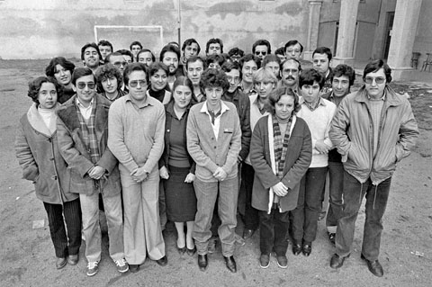 Estudiants del Curs de Formació Bàsica de l'Escola de la Policia Municipal de Girona. 1980