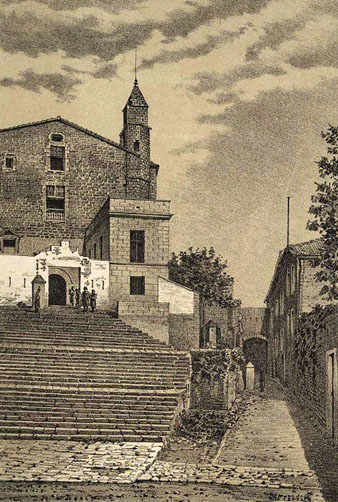 Les casernes de Sant Domènec, ubicades al convent homònim. 1883