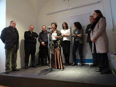 Parlament introductori de Sílvia Planas, directora del Museu d'Història de Girona, durant la inauguració
