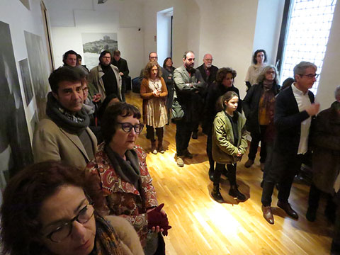 Inauguració en una de les sales temporals del Museu d'Història de Girona