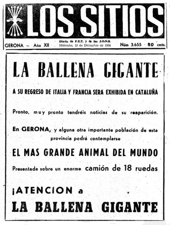 Anunci al diari 'Los Sitios', del 15 de desembre de 1954