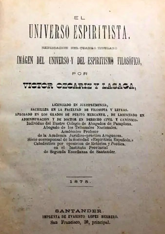 'El Universo Esperitista' (1875), publicat pel professor Ozcáriz, abans de venir a Girona