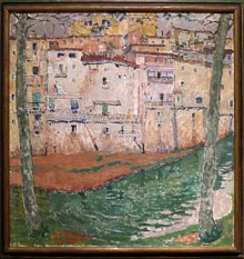L'Onyar a Girona. Mela Mutermilch. 1914. Oli sobre tela