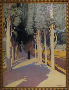 Passeig solitari. Hort del duc de Gor. Santiago Rusiñol i Prats. 1898. Oli sobre tela