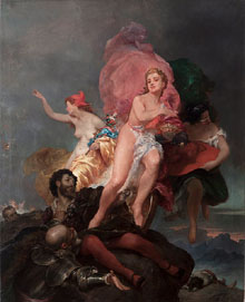 La Fortuna, la Casualitat i la Bogeria. Francesc Sans i Cabot. 1871. Oli sobre tela