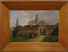 Portal de Figuerola, Girona. Jaume Pons i Martí (1855-1931). Oli sobre tela