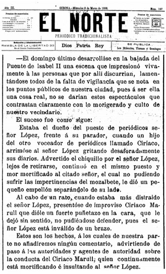 Article publicat al diari 'El Norte'