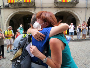 Travessa per la llibertat. Arribada de Jordi Turull a Girona