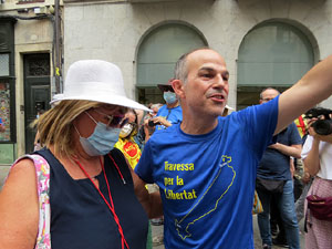 Travessa per la llibertat. Arribada de Jordi Turull a Girona