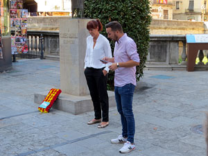 Diada Nacional 2021. Homenatge floral a Carles Rahola a la Rambla de la Llibertat