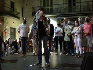 Concentració de protesta per la detenció de Carles Puigdemont a l'Alguer