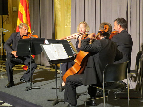 El Quartet de la GIOrquestra durant la seva actuació