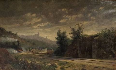 Paisatge de Girona. Antoni Graner Viuelas. Oli sobre tela, ca. 1850