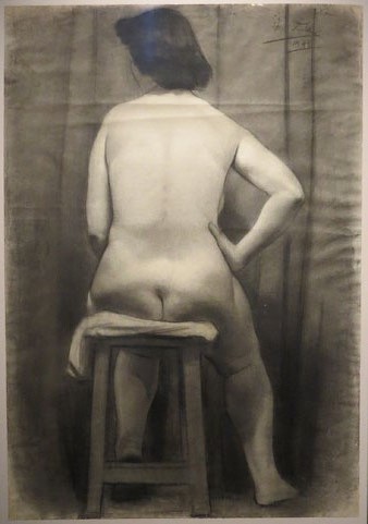 Nu femení. 1949. Carbonet. 100 x 75 cms