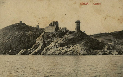 Castell de Tossa de Mar des del mar. 1915