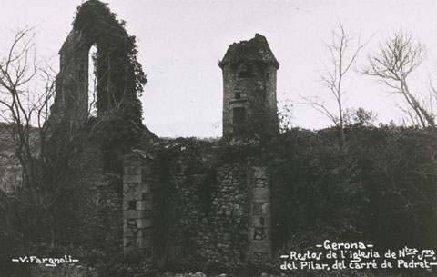 Restes de l'església del Pilar de Pedret. 1911-1926