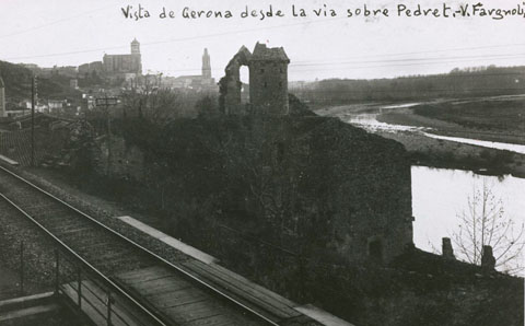 Vista de l'església del Pilar de Pedret. 1920-1926