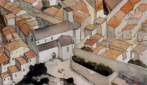 Detall del sector nord de la ciutat el segle XIII