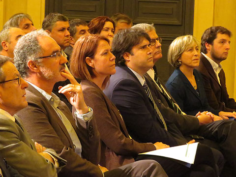Assistents durant la intervenció de Ferran Tarradellas Espuny, director de la Representació de la Comissió Europea a Barcelona
