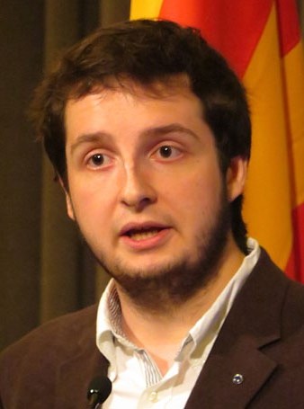 Miguel Vera Campuzano, membre de Girona del Jove Parlament Europeu, durant la seva intervenció
