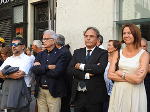 Diada Nacional 2016. Concentració a la plaça del Vi, lectura del manifest i cant de Els Segadors