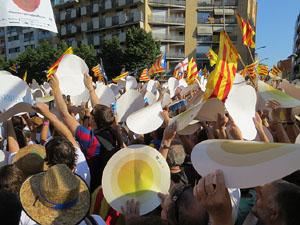 Diada Nacional 2016. Manifestació sotre el lema A punt. Endavant república catalana, a Salt