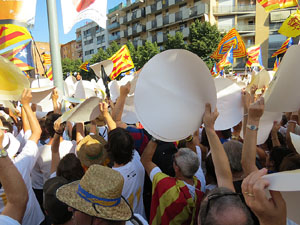 Diada Nacional 2016. Manifestació sotre el lema A punt. Endavant república catalana, a Salt