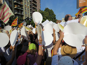 Diada Nacional 2016. Manifestació sotre el lema A punt. Endavant república catalana, a Salt