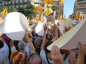 Diada Nacional 2016. Manifestació sotre el lema A punt. Endavant república catalana, a Salt