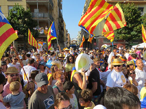 Diada Nacional 2016. Manifestació sotre el lema A punt. Endavant república catalana, a Salt