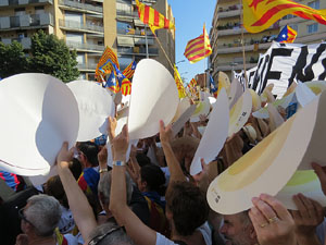 Diada Nacional 2016. Manifestació sotre el lema A punt. Endavant república catalana, a Salt