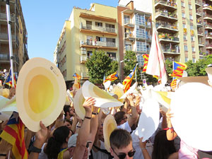 Diada Nacional 2016. Manifestació sotre el lema A punt. Endavant república catalana, a Salt