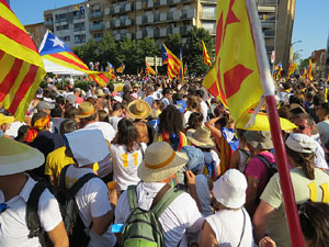 Diada Nacional 2016. Manifestació sotre el lema A punt. Endavant república catalana, a Salt