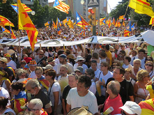 Diada Nacional 2016. Manifestació sotre el lema A punt. Endavant república catalana, a Salt