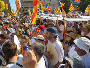 Diada Nacional 2016. Manifestació sotre el lema A punt. Endavant república catalana, a Salt