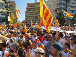 Diada Nacional 2016. Manifestació sotre el lema A punt. Endavant república catalana, a Salt