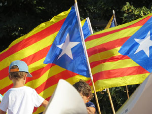 Diada Nacional 2016. Manifestació sotre el lema A punt. Endavant república catalana, a Salt