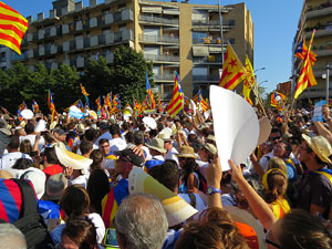 Diada Nacional 2016. Manifestació sotre el lema A punt. Endavant república catalana, a Salt