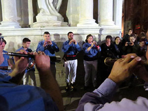 Fires 2016. Castells dins la nau gòtica de la Catedral de Girona