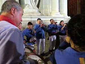 Fires 2016. Castells dins la nau gòtica de la Catedral de Girona