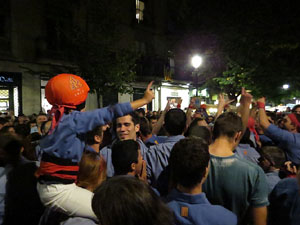 Fires 2016. Els Castells de Vigília a la Rambla de la Llibertat, amb els Marrecs de Salt i la Nova Muixeranga d'Algemesí