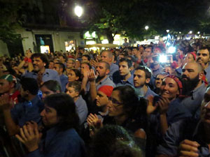 Fires 2016. Els Castells de Vigília a la Rambla de la Llibertat, amb els Marrecs de Salt i la Nova Muixeranga d'Algemesí