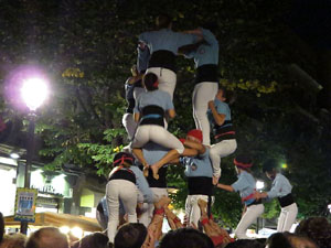 Fires 2016. Els Castells de Vigília a la Rambla de la Llibertat, amb els Marrecs de Salt i la Nova Muixeranga d'Algemesí