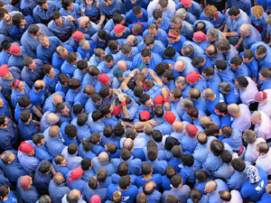 Fires 2016. La Diada Castellera a la pla&ccedil;a del Vi, amb els Marrecs de Salt, els Capgrossos de Matar&oacute; i els Minyons de Terrassa